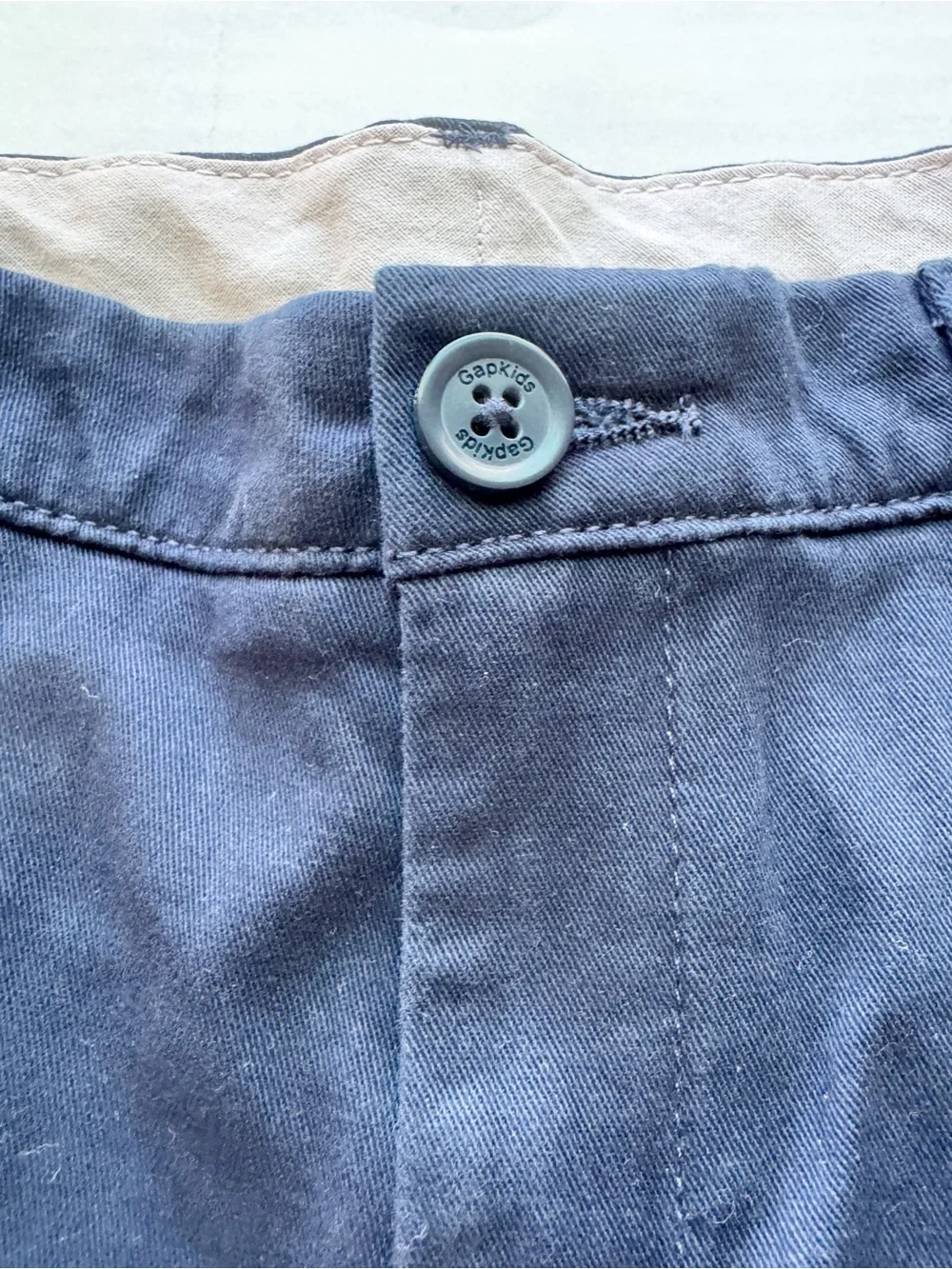 Gap Boys New Classic Navy Blue Chino Shorts Organic Cotton Blend NWT